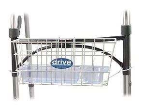 New Drive Walker Rollator Basket for All 1" Walkers with Tray Cup Holder Insert
