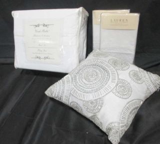 Vivah Bella Ralph Lauren Sheets Shams A Decorative Pillow Lot of 4