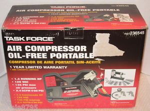Task Force TF2N1 Air Compressor Oil Free Portable New