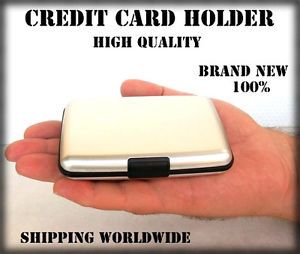 Credit Card Holder Mens Women Aluminum Case Silver Wallet