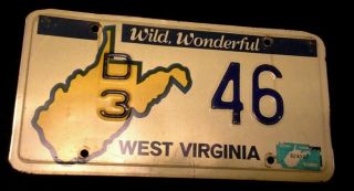 1970s West Virginia Dealer License Plate 46 Low Number