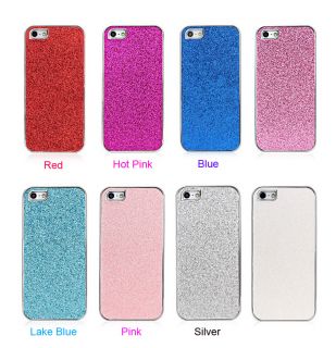 Fashion Glitter Sparkle Silver Bling Chrome Hard Case Cover for Apple iPhone 5c
