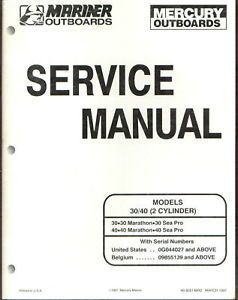 Mercury 30 40 HP 2 Cylinder Outboard Service Manual