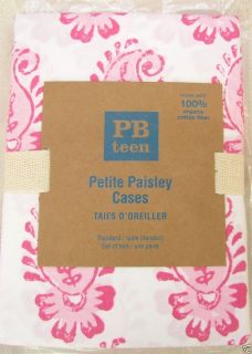 Pottery Barn Teen Petite Paisley Standard Pillowcases Set of 2