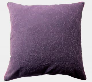 EU129 Light Purple Flower Embossed Style Cushion Cover Pillow Case Custom Size