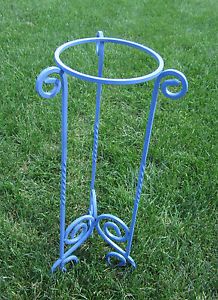 Vtg 23" Decorative Wrought Iron Plant Stand