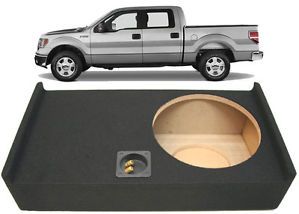 2009 2013 Ford F150 Super Crew Cab Truck Single 12" Subwoofer Enclosure Sub Box
