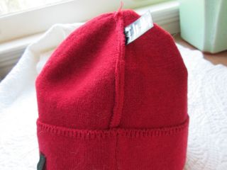 Smartwool The Lid Beanie Hat Rust Red Grey Stripe 95 Merino Wool Men Women
