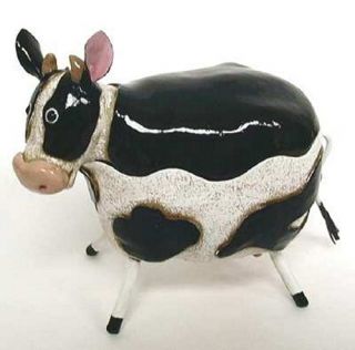 Cute Standing Cow Jewelry Trinket Box