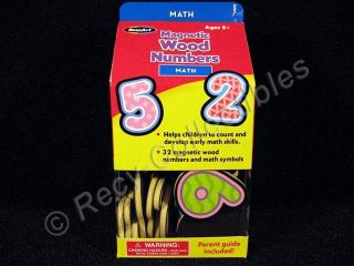 Rose Art Magnetic Wood Numbers Math Number Magnets