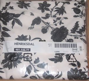 IKEA Henriksdal Dining Chair Slipcover Cover Hovby Black White Floral 21" 54cm