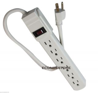 New UL Listed 6 Outlet Power Strip Surge Protector 1 6 ft 14 3 AWG 
