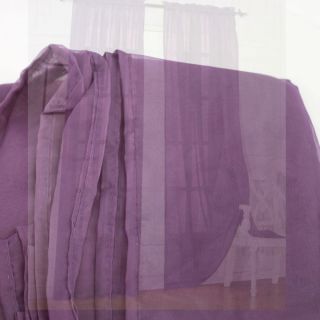 60" x 84" Sheer Window Curtains Drape Panels Purple