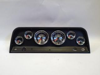 64 Chevy Truck Black Dash Carrier Panel w Auto Meter American Muscle Gauges