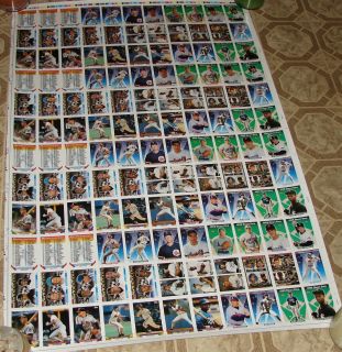 1997 Topps Baseball Sheets Uncut Cards Sheet MLB