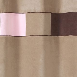 Soho Pink Brown Suede Modern Bath Décor Fabric Shower Curtain Sweet JoJo Designs