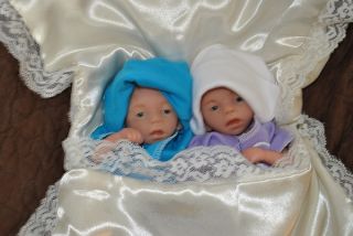 Reborn Baby Micro Preemie Twins OOAK Art Doll Fake Baby Micah Sculpt