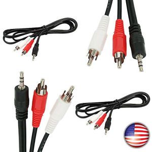 4 x 10ft 3 5mm Stereo Male Plug to 2 RCA Male Stereo Audio Cable Adapter Long