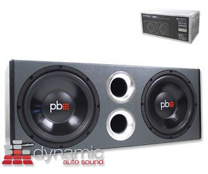 PowerBass PS WB10 Loaded Subwoofer Enclosure w Dual 10" Subs and Vented Design 823871002450