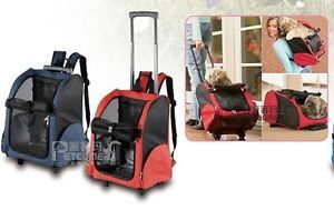 Red Pet Carrier Backpack Handheld Case Tote Crate Cages Pet Bags Dog Cat