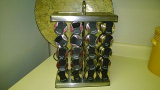 Stainless Steel Spice Rack 20 Jars Labled