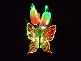 Auto Color Changing Fiber Optic Big Butterfly Lamp Christmas Favor Decor Light