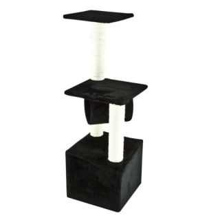 New Black Scratching Post Cat Tree 36" Level Condo Pet House Furniture Play Toy
