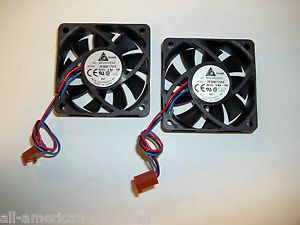 2 Delta Electronics DC Brushless Fans New Mod AFB0612VHC DC12V 0 36A 3 Wire