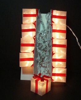 White Glitter Gift Box Outdoor Christmas String Lights