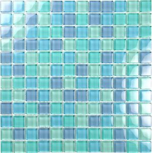 Glass Tile MKGCT1 Turquoise Blue Bath Kitchen Backsplash Shower Swimming Pool