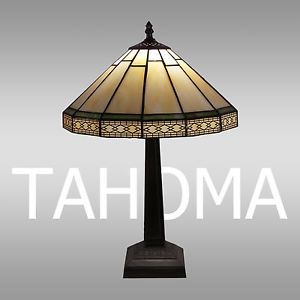 Great New Elegant Sonoma Tiffany Style Stained Glass Mission Palouse Table Lamp