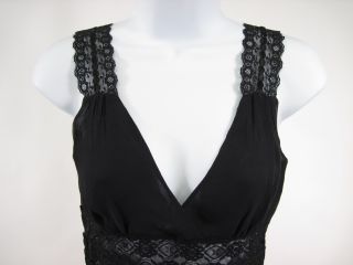 Jenny Han Black Lace Strapless Sheer Dress Size XS