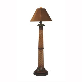 Palm Outdoor Floor Lamp with Teak Shade