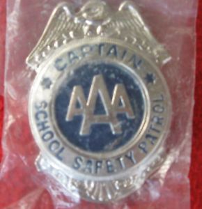 Vintage "Captain" School Safety Patrol AAA Badge