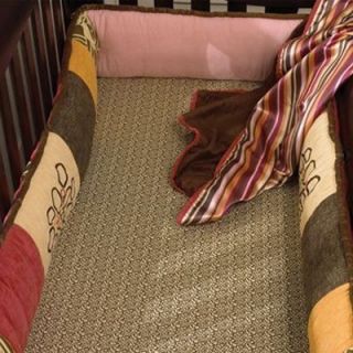 Cocalo Couture Tahiti Girl's Nursery Crib Bedding Set Modern Tropical Pink Brown