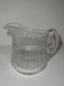 Heisey Glass Clear Banded Flute 32 oz Water Pitcher EXC