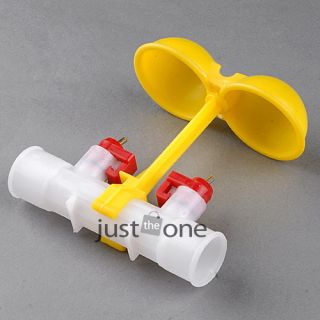 3 Pcs for Poultry Farm Chicken Duck Water Feeder Dual Nipples Waterer Drinkers