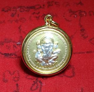 Perfect "Lord Ganesh OM Hindu" Thai Amulet Rich Luck and Good Business Charm