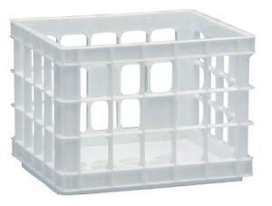 New Mini Plastic Standard Storage Crate Milk Crate Style White