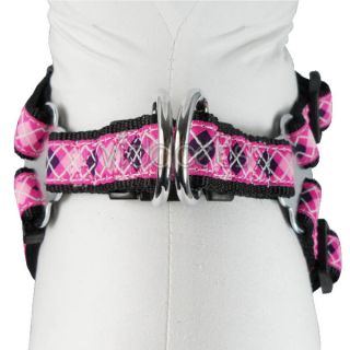 14 20" Girth Pink Doggie Nylon Comfort Dog Harness Collar M Medium 4 ft Leash