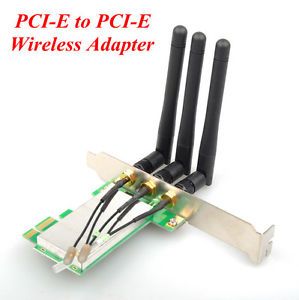PCI E to PCI E Wireless Network Card Adapter with Antenna WiFi