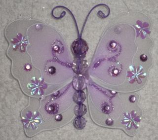 5" Purple Layered Hanging Butterfly Nursery Bedroom Daycare Wall Decorations