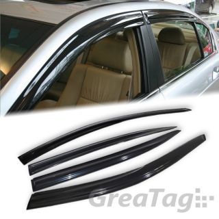 08 12 Honda Accord Sedan 4DR Window Visor Vent Guard Shade Deflector Smoke Black