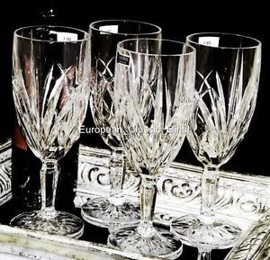 New 4 PC Set Waterford Crystal All Purpose Glasses Water Iced Tea Wine Glassware