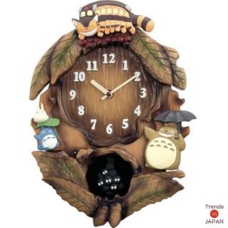 New Rhythm Analog Pendulum Wall Clock Citizen My Neighbor Totoro Ghibli F S