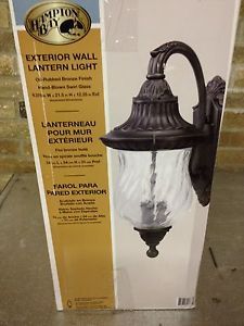 Hampton Bay Wall Mount Oil Rubbed Bronze Outdoor Porch Light NIB 878 457