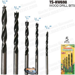 5 Wood Twist Drill Bit Set Plastic Wooden Hole Drilling Kit 4mm 5mm 6mm 8mm 10mm