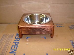 Pet Dog Cat Raised Feeder Stainless Bowls Free Color