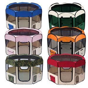 New 57" x Large Pet Puppy Dog Playpen Portable Kennel Choose Color