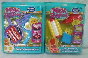 Pretend Play Dishes Food Magic Reveal Chef's Breakfast Lunch Kits Hot Dog